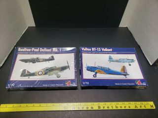 (2) 1/72 Scale Pavla Models Boulton Paul Defiant Nf Mk - I & Vultee Bt - 13 Valiant