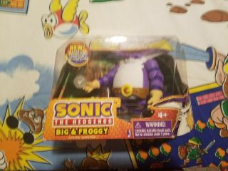 Rare Jazwares Sonic The Hedgehog Big The Cat And Froggy Figure Pack Toy