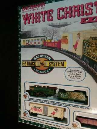 1998 BACHMANN White Christmas Express HO Scale Train Set complete 609 6
