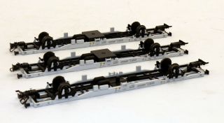 Marklin Swiss (3) Flat Cars w/Container Load OBB MISSING (1) Truck - NO BOX HO 5