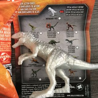 Jurassic world dino rivals Mini Action Dino indominus rex special metallic chase 2
