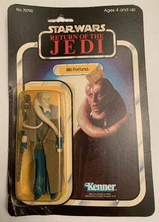 Vintage 1983 Kenner Star Wars Return Of The Jedi Rotj Bib Fortuna 65 Back Moc
