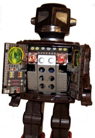 Tin Toy Robot Japan Horikawa 1960 ' s Attacking Martian Rare Version 2