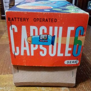 1962 MODERN TOYS SPACE CAPSULE 6 TIN LITHO BATTERY OPERATED TOY SPACE SHIP 12