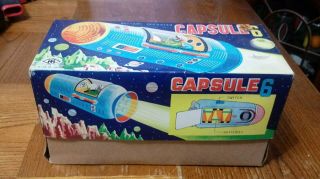 1962 MODERN TOYS SPACE CAPSULE 6 TIN LITHO BATTERY OPERATED TOY SPACE SHIP 9