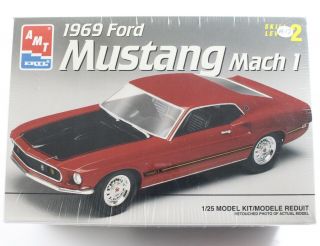 1969 Ford Mustang Mach I Amt Ertl 1:25 Model Kit 8233 Complete