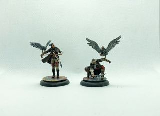 Malifaux Guild Well Painted Austringers Magnetized And Resin Based