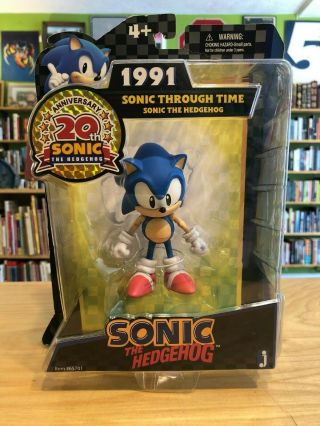 Sonic The Hedgehog 20th Anniversary Sonic Through Time 1991 Figure Sega Jazwares