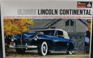 1967 Monogram Models 1/24 1941 Lincoln Continental Cabriolet Nmib