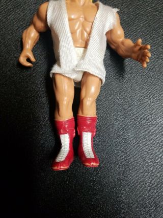 Hulk Hogan Wrestling Action Figure White Trunks and White Cloth Vest WWF 1980 ' s 3