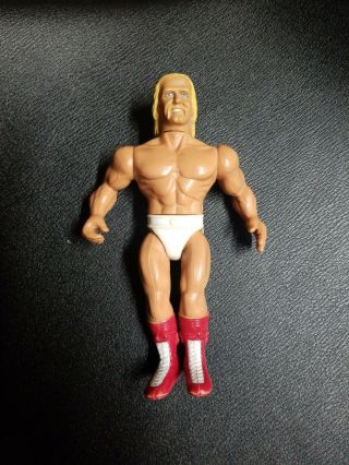 Hulk Hogan Wrestling Action Figure White Trunks and White Cloth Vest WWF 1980 ' s 5