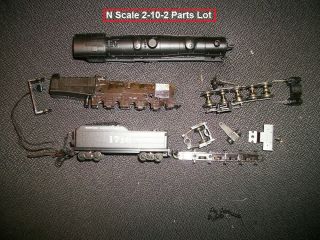 N Scale Con - Cor 2 - 10 - 2 Steam Locomotive Parts,  Missing Motor Maybe More