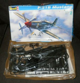 Revell 1/32 P - 51b Mustang Plastic Wwii Airplane Model Kit,  Complete