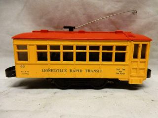 Postwar Lionel No.  60 Lionelville Rapid Transit Trolley,  C - 7 Ex & It