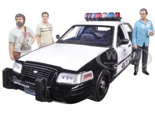 Boxdented Ford Crown Victoria Police 3 Figures The Hangover 1/18 Greenlight