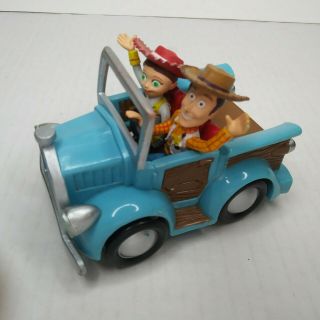 Rare Disney Store Pixar Toy Story 2 4 " Woody Jessie Pull Back Car Truck