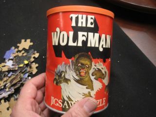 Vintage 1974 Apc Jigsaw Puzzle In Can The Wolfman Complete