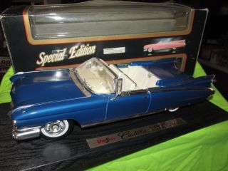 59 Cadillac Convertible 1959 Maisto 1/18 Coupe Deville Blue Paint Not Perfect