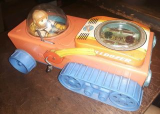 Lunar Bulldozer T.  N Nasa Tin Toy Litho Vintage Bo 1960 