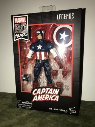 Marvel Legends 6” Captain America 80th Anniversary Walmart Exc Action Figure
