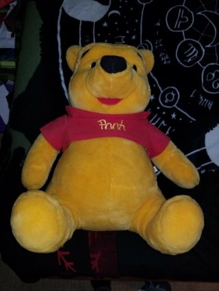 Disney Sitting Winnie - The - Pooh Stuffed Plush Animal Large 18 " Mattel Toy Bear