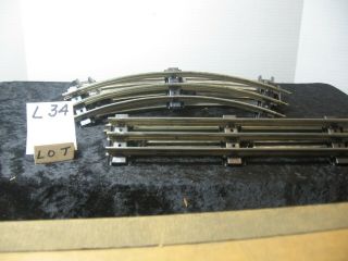 L34 LIONEL 67 O GAUGE TRACK 41 CURVE & 26 STRAIGHT AND WITH PINS. 3