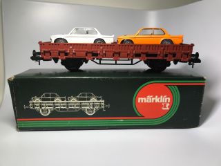 Marklin 5876 1 Scale Gondola W/ Automobiles Nib