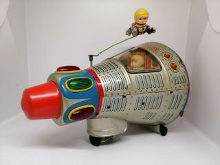 Vintage Space Tin Toy Capsule 7 Battery Operated.  Made In Japan.  Rare