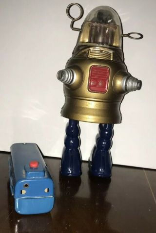 Vintage Robby The Robot - Gold Piston Action Robot Nomura 1960 