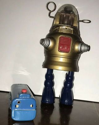 VINTAGE ROBBY THE ROBOT - GOLD PISTON ACTION ROBOT NOMURA 1960 ' s japan PARTS 2