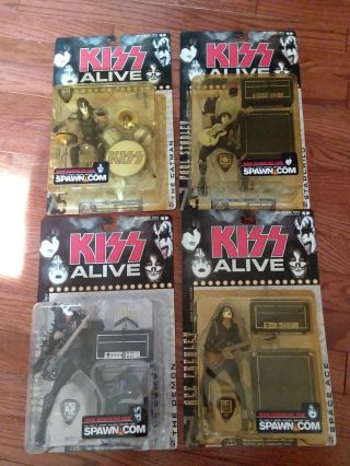 4 Kiss Alive Mcfarlane Figure Complete Set Gene/peter/ace/paul Spawn