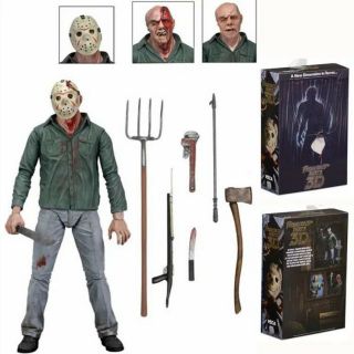 Neca Friday The 13th Part Iii 3d Jason Voorhees Ultimate 7 " Action Figure 1:12