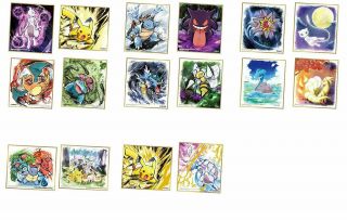 Pokemon Center Print Shikishi Art Board Complete Set Of 16 Type