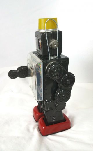 HORIKAWA Fighting Space Man Robot Battery Operated 1967 Tin Toy Japan 12