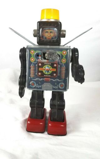 Horikawa Fighting Space Man Robot Battery Operated 1967 Tin Toy Japan