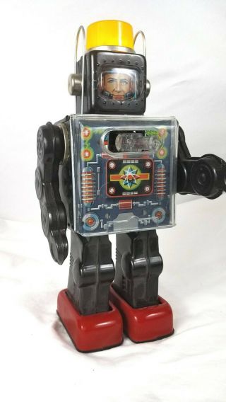 HORIKAWA Fighting Space Man Robot Battery Operated 1967 Tin Toy Japan 2