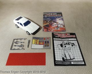 Vintage Transformers G1 Downshift 1980s Complete Decals Access.  Omnibot