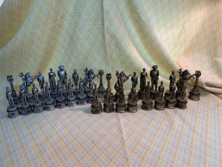 Napoleon Chess Set Silver And Gold