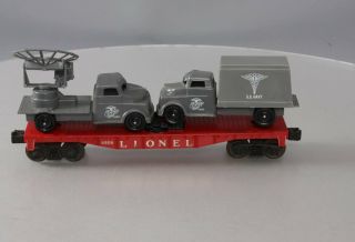 Lionel 6806 Flatcar W/2 Military Trucks