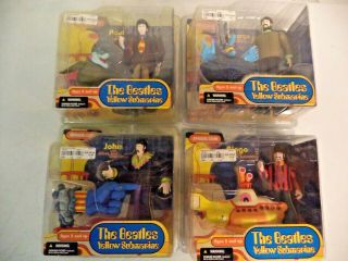 2004 - Mcfarlane Toys - The Beatles - Yellow Submarine - Set Of 4 -