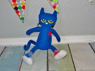 Merrymakers Pete The Cat Blue Eric Litwin Books Doll 2010 14 " Plush Toy 1629