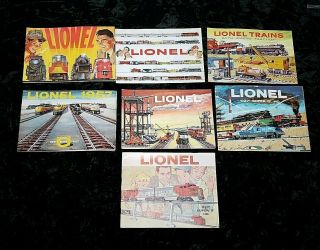7 Vintage Lionel Toy Train Catalogs 1954 - 1960