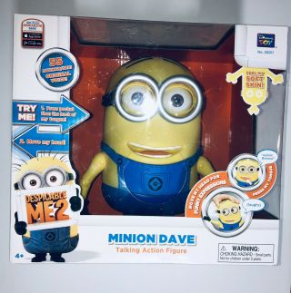 Despicable Me 2 Minion Dave Talking Action Figure 55 Sayings.