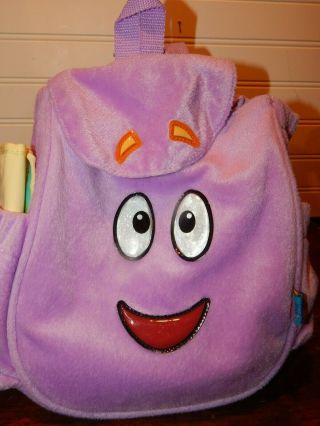 Dora The Explorer Dora Mr.  Backpack Purple Plush Backpack With Map Style