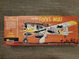 Monogram Classics 1/48 Focke - Wulf Fw190 Model Kit