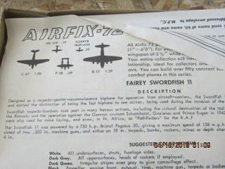 Airfix 3 - 49 1:72 Fairey Swordfish WW2 RAF Torpedo Bomber Model Plane Kit 2