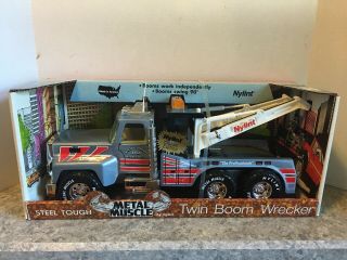 Nylint Towing 24 Hour And Recovery Tow Truck Twin Boom Wrecker No.  866