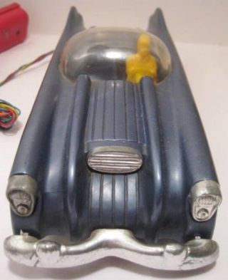 Futuristic Antique Plastic & Metal Toy X - 91 Space Car Motorized Usa 1950