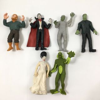 6 Imperial Universal Monsters Stretch 6 " Action Figures Werewolf Dracula Mummy
