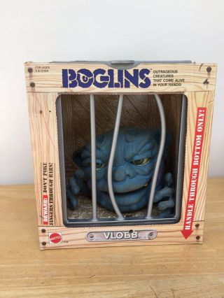 Vintage 1987 Mattel Boglin Vlobb Rubber Toy Monster Puppet Vg